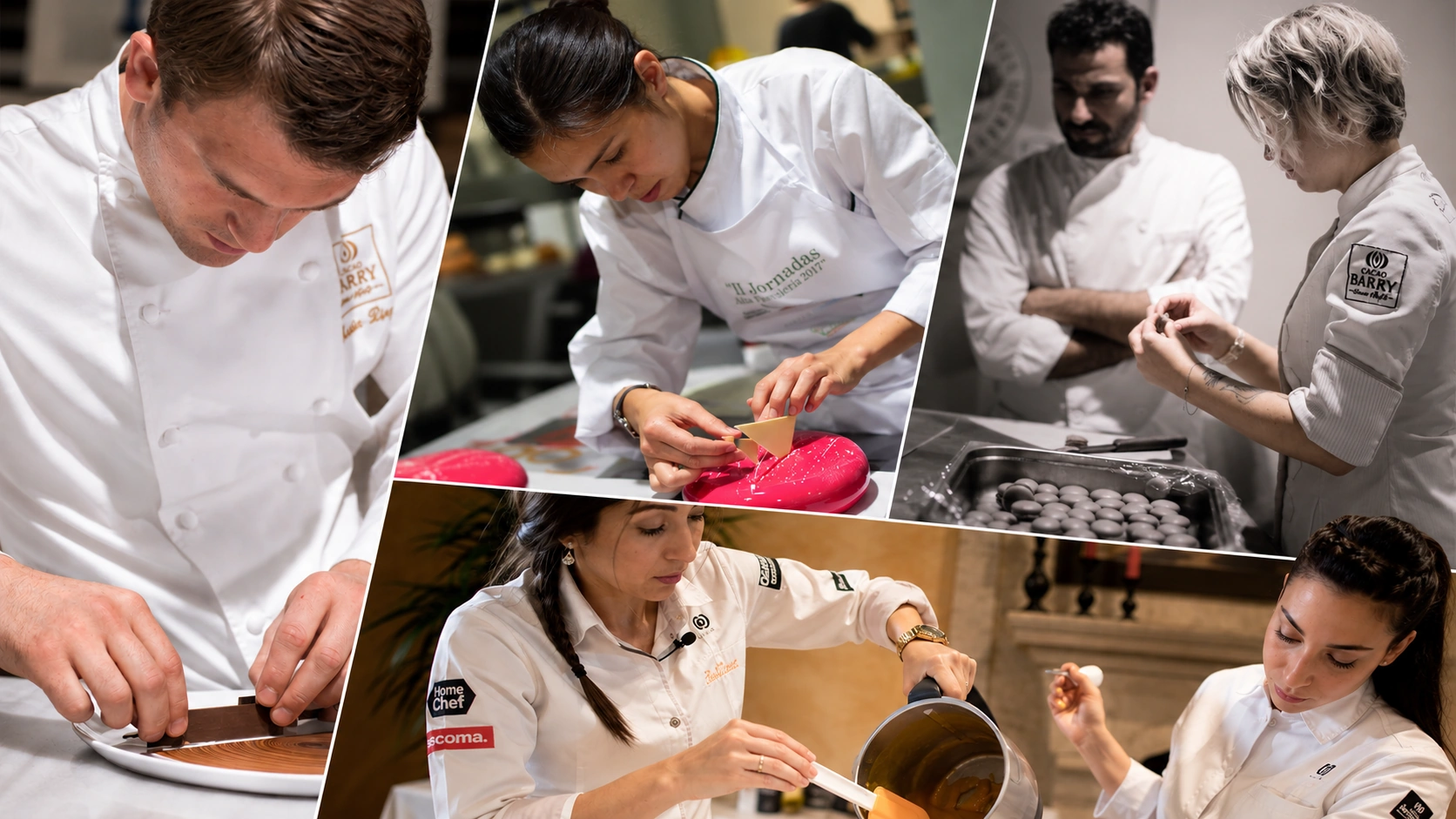 Profesionales trabajando durante una formación de pastelería de Cocobanana