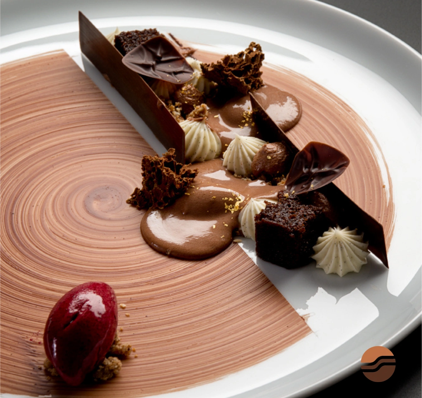 Postre de chocolate y nata - Formación en postres de restaurante Cocobanana
